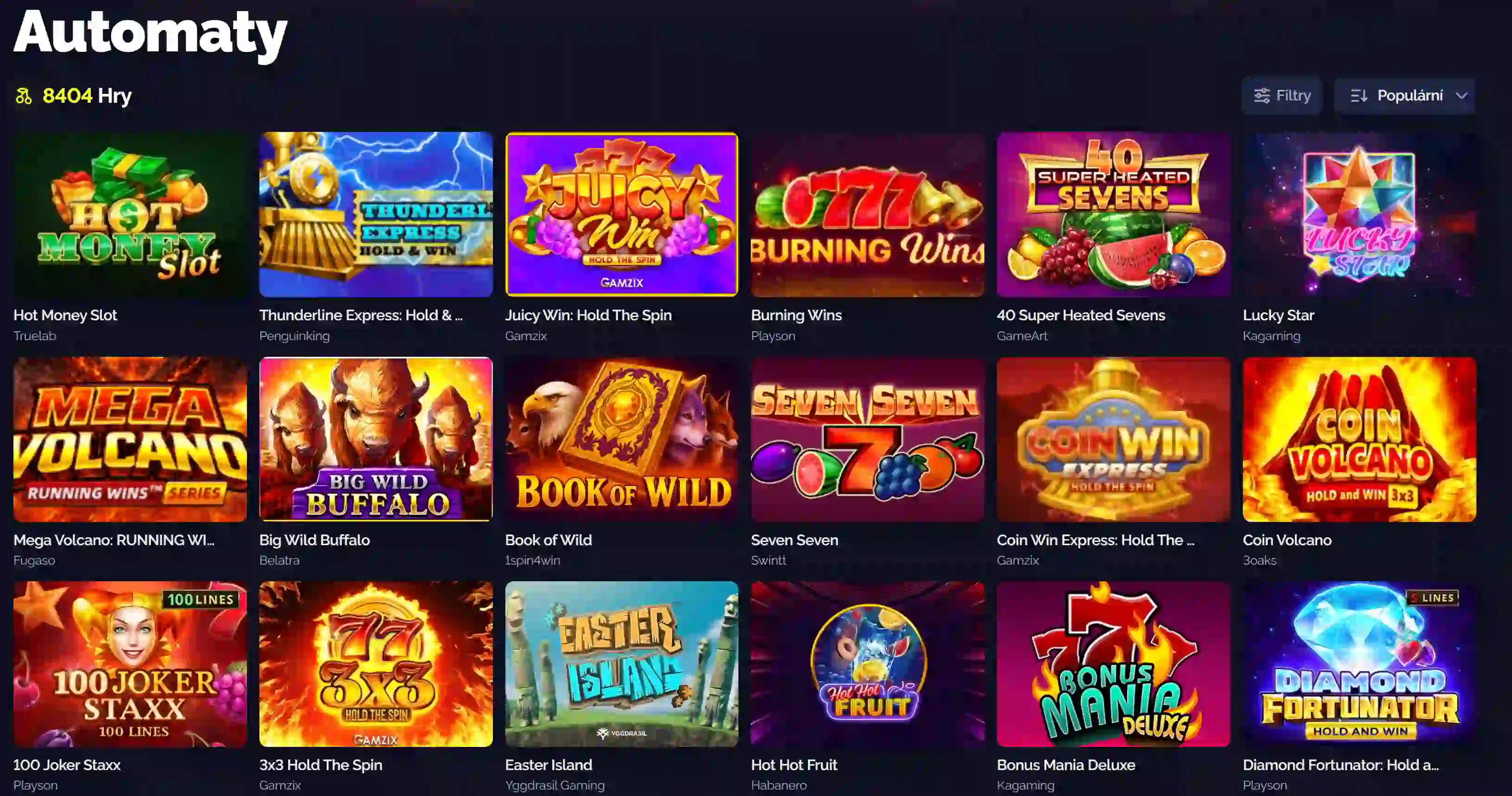 Katalog výherních automatů Goldbet Casino